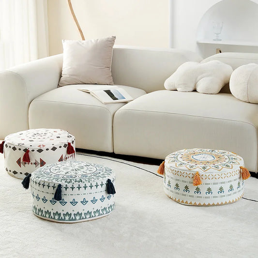 Nordic Geometric Floor Cushion – Futon Pouf Cover