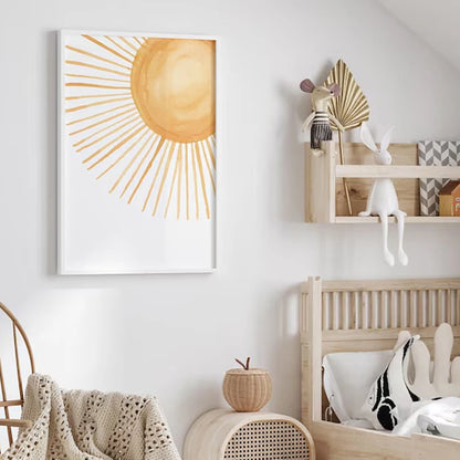 Rainbow Sunshine Wall Art – Set of 3 Nursery Posters