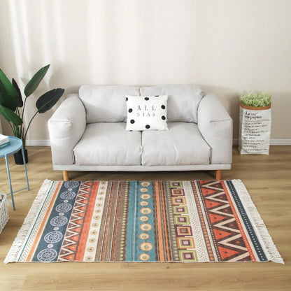 Modern Nordic Kilim Rug – Geometric, Versatile Washable