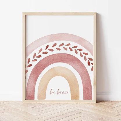 Rainbow Sunshine Wall Art – Set of 3 Nursery Posters