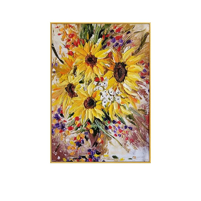 Large Flower Abstract Wall Art – Scandinavian Canvas Print