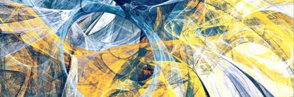 Blue Color Block Abstract Wall Art – Modern Canvas Print