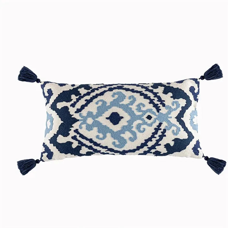 Vintage Boho Tufted Lumbar Pillow Cover