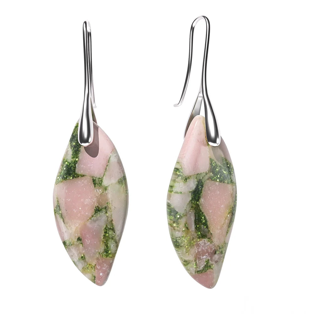 Women’s Emperor Jasper Dangle Earrings – Natural Healing Stone