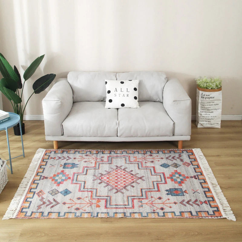 Modern Nordic Kilim Rug – Geometric, Versatile Washable
