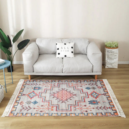 Modern Nordic Kilim Rug – Geometric, Versatile Washable