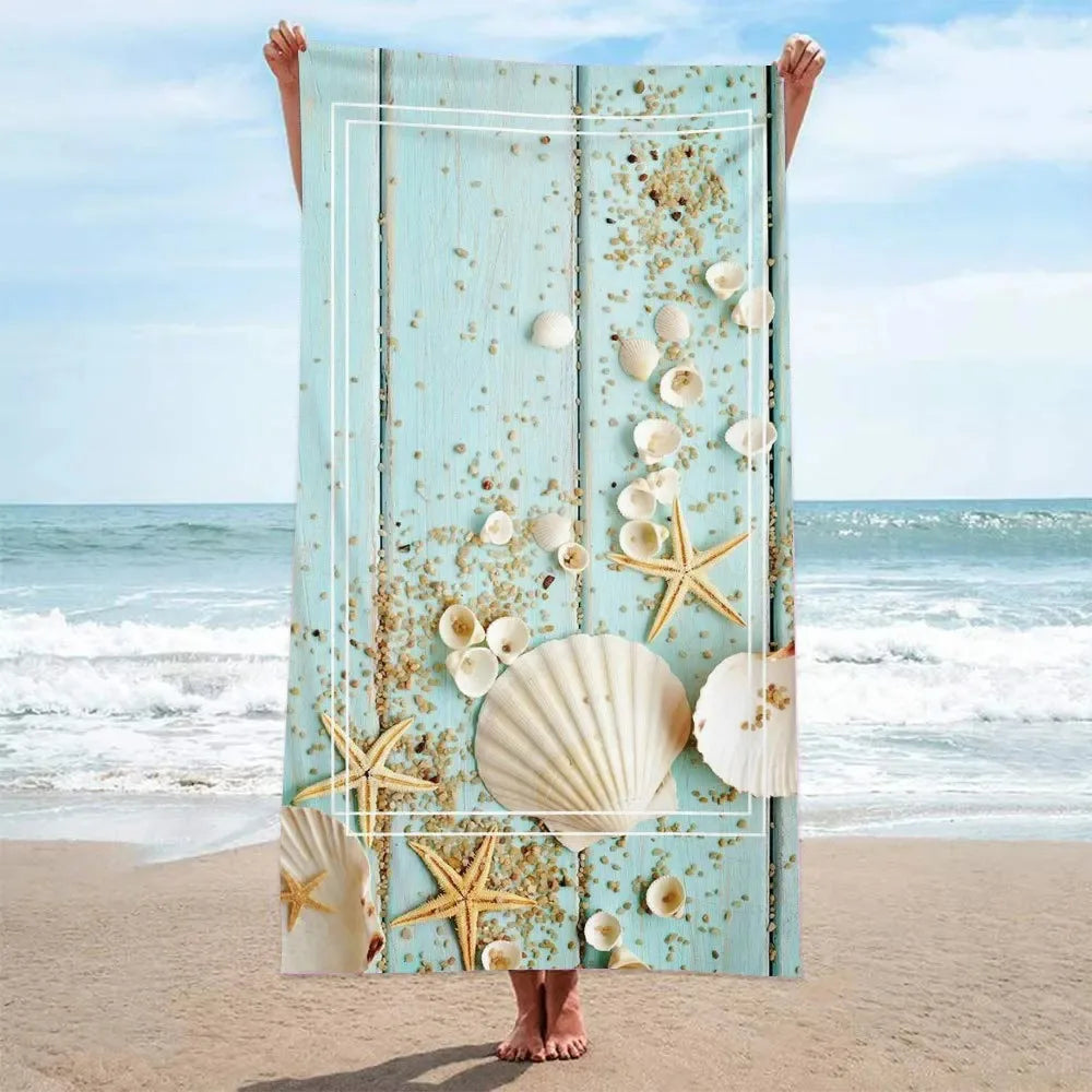 Sea & Shell Microfiber Beach Towel