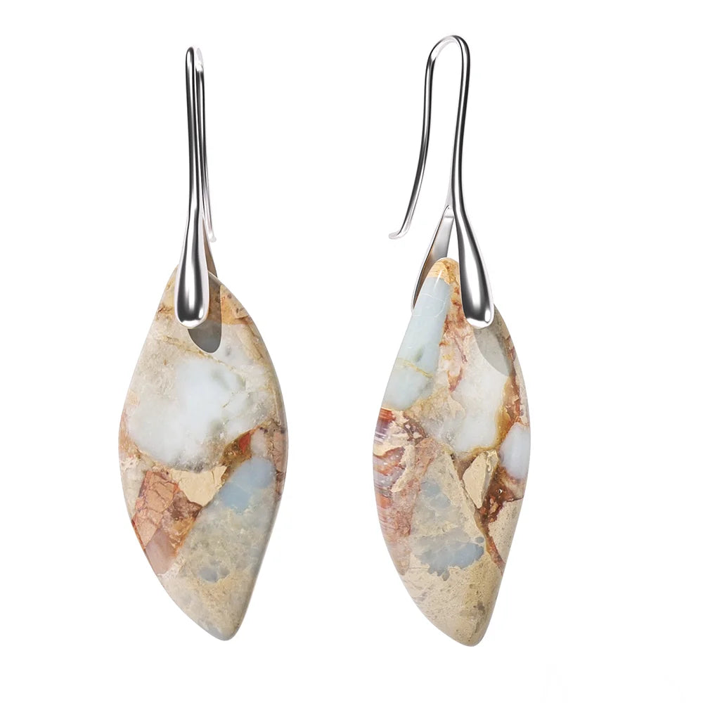 Women’s Emperor Jasper Dangle Earrings – Natural Healing Stone