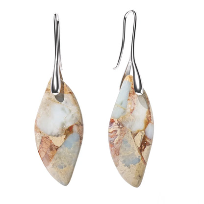 Women’s Emperor Jasper Dangle Earrings – Natural Healing Stone