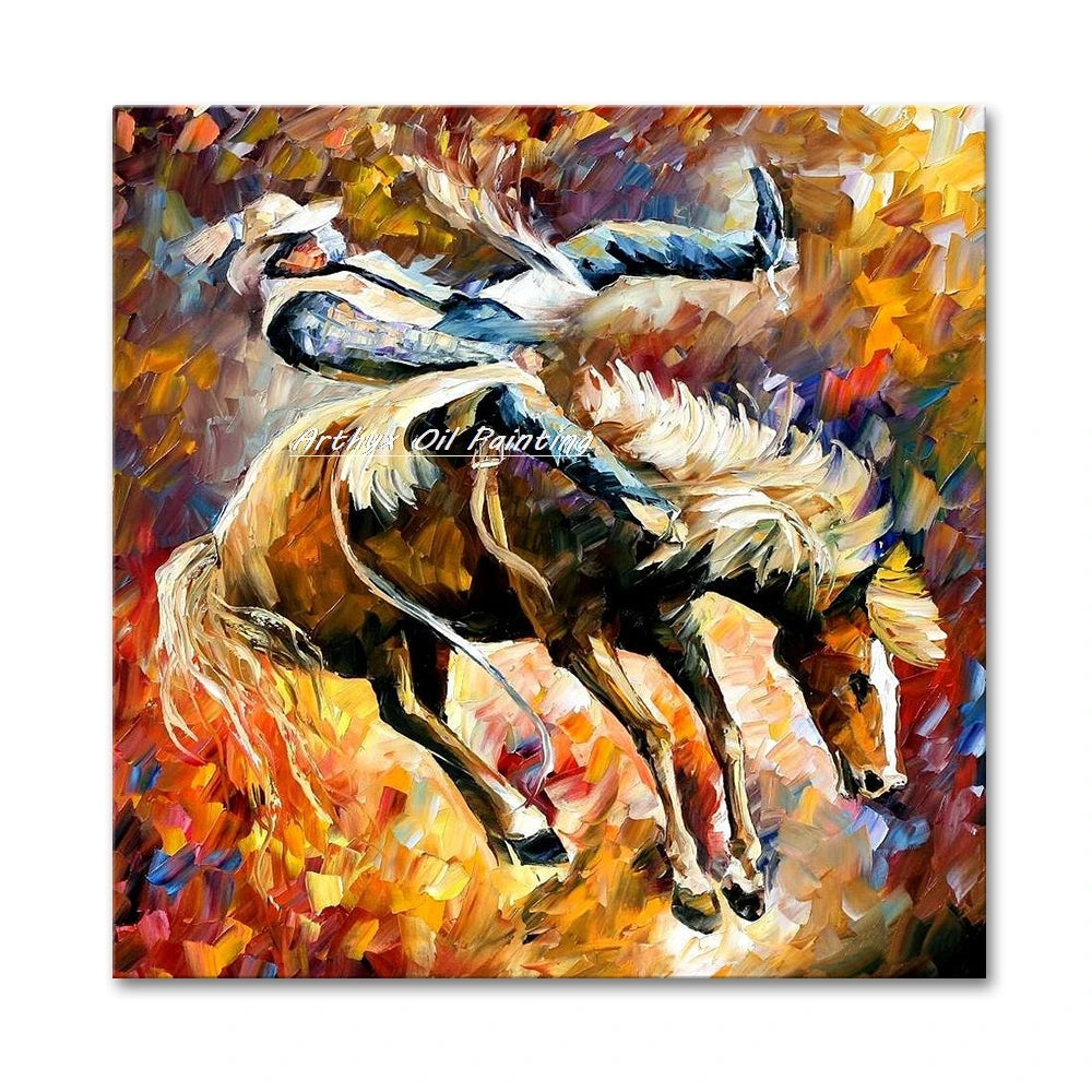 Hand-Painted Abstract Face Oil Painting on Canvas – Modern Wall Art for Living Room