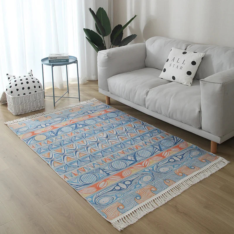 Modern Nordic Kilim Rug – Geometric, Versatile Washable