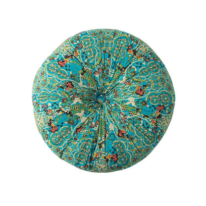 Cotton Linen Floor Pouf Ottoman