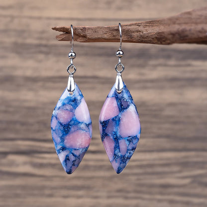 Women’s Emperor Jasper Dangle Earrings – Natural Healing Stone