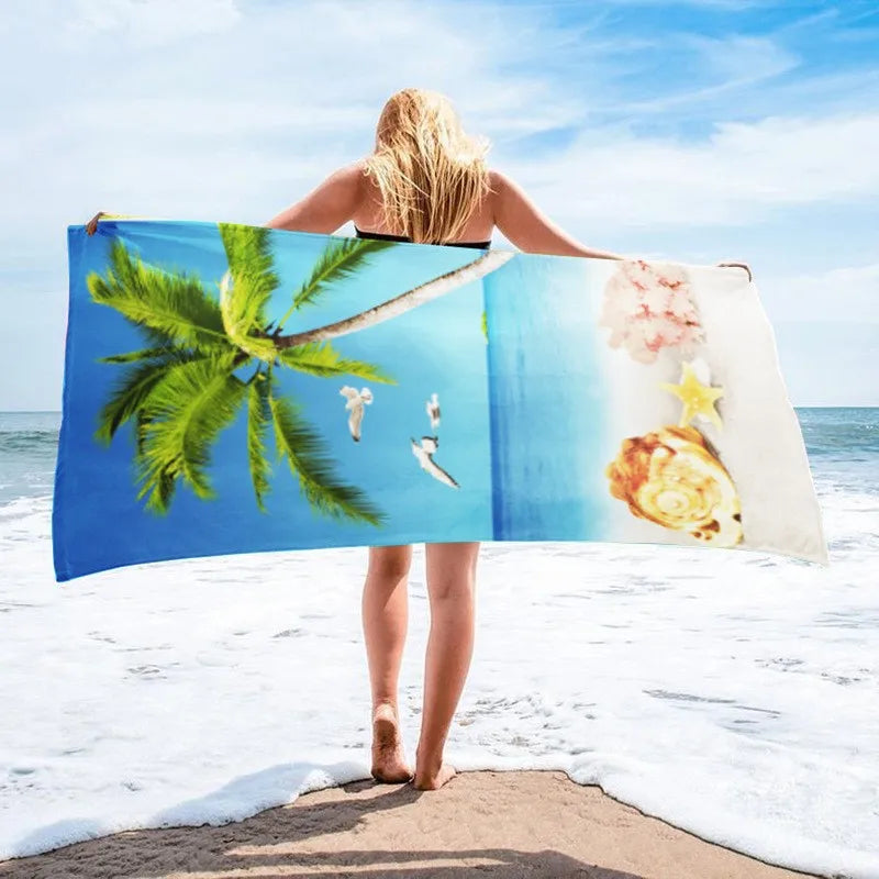 Beach Printed Towels, Seaside Vacation