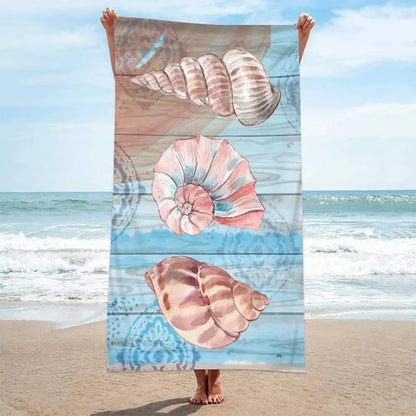 Sea & Shell Microfiber Beach Towel
