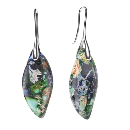 Women’s Emperor Jasper Dangle Earrings – Natural Healing Stone