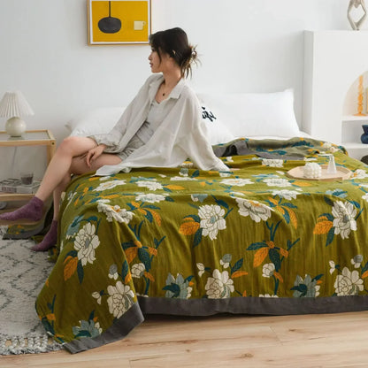 Boho Cotton Throw Blanket – Soft Nordic Bed & Sofa Blanket