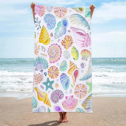 Sea & Shell Microfiber Beach Towel